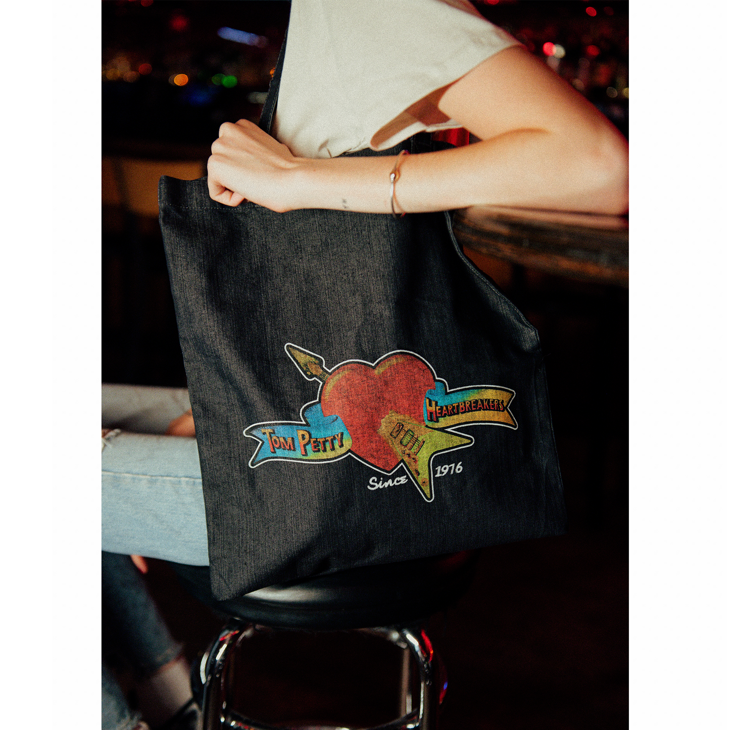 Classic Logo Denim Tote
