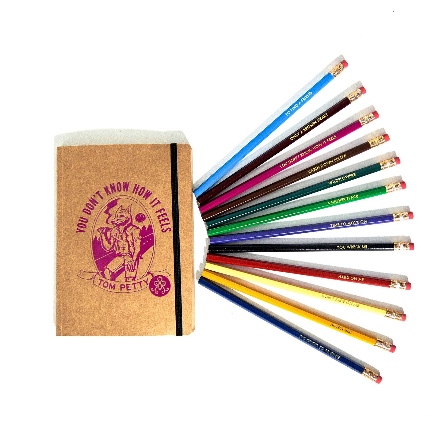 Limited Edition Kraft Paper Journal + Gold Etched Lyric Pencil Set