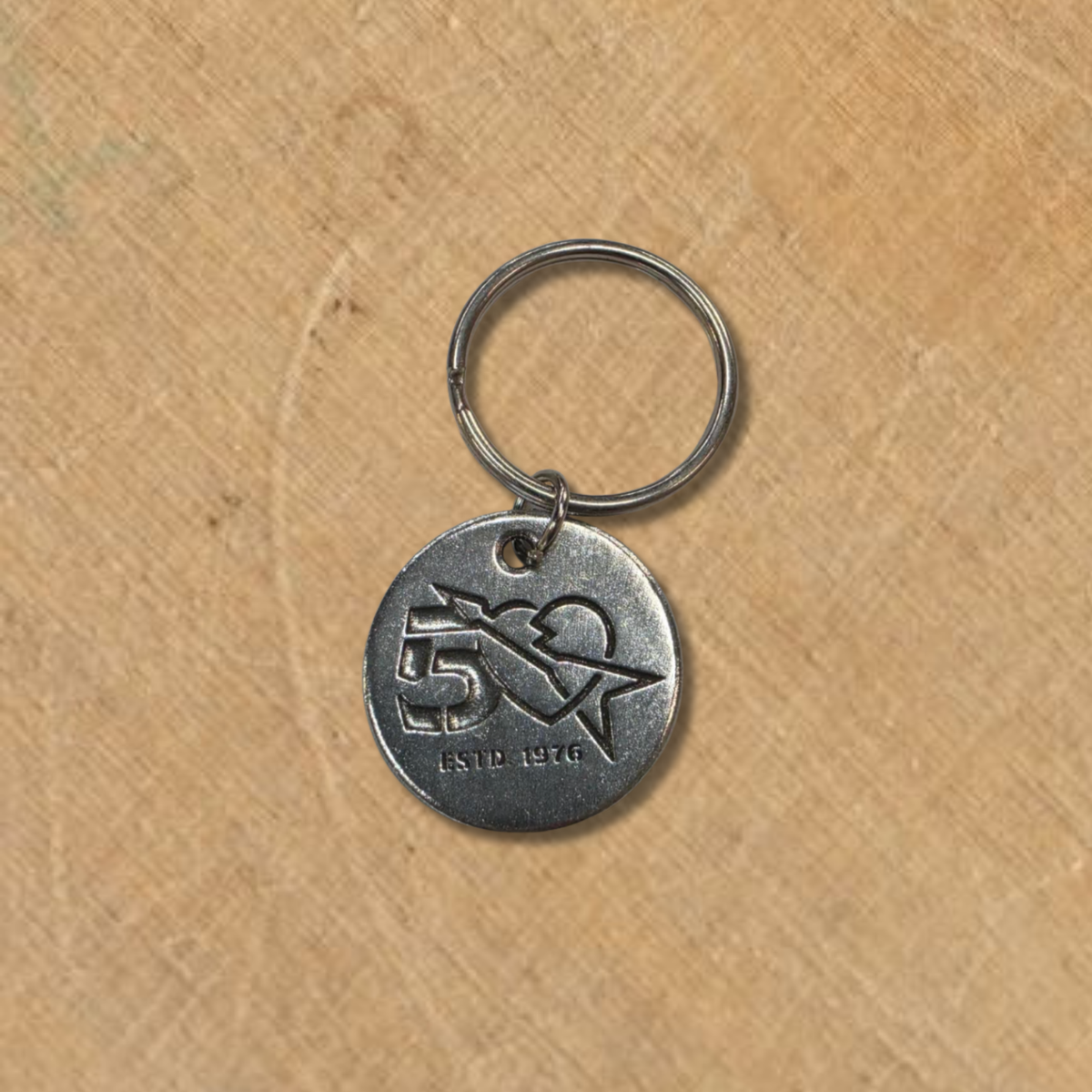 50th Anniversary Stamped Keychain