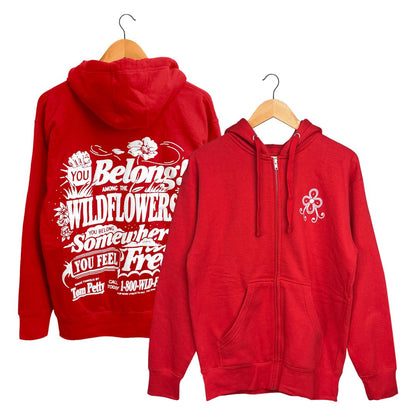 Wildflowers Lyrics Puff Print Zip-Up