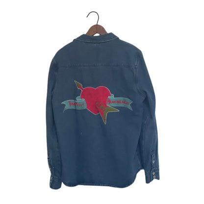 Embroidered Logo Denim Shirt