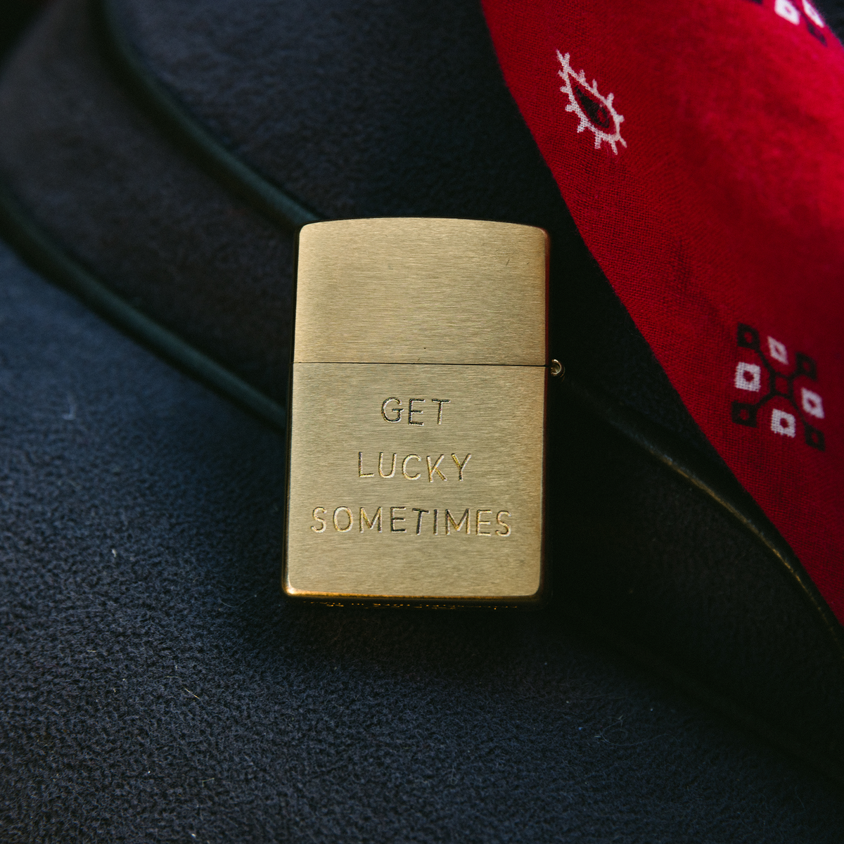 'Even the Losers' Stamped Brass Zippo