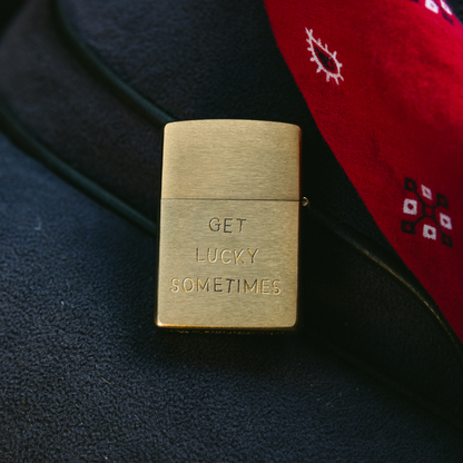 'Even the Losers' Stamped Brass Zippo
