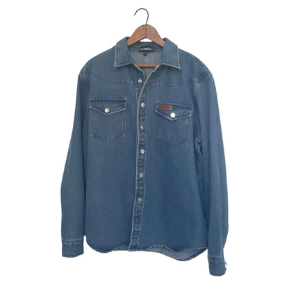 Embroidered Logo Denim Shirt