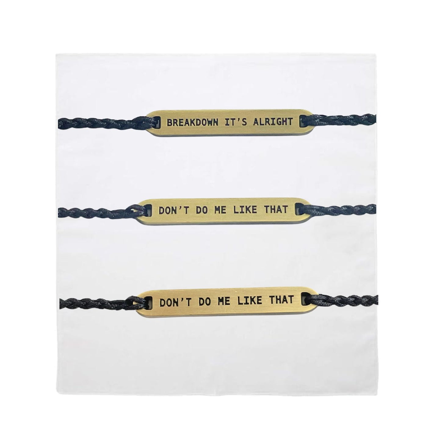 Lyric String Bracelet Set (Pack of 3)