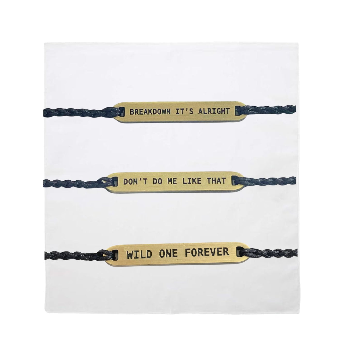 Lyric String Bracelet Set (Pack of 3)
