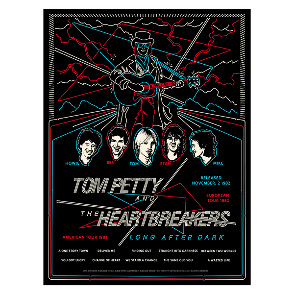 Long After Dark Black Light Poster – Tom Petty