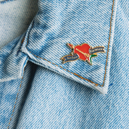 Classic Logo Gold Enamel Pin