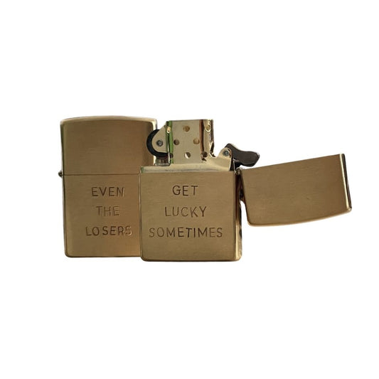 'Even the Losers' Stamped Brass Zippo