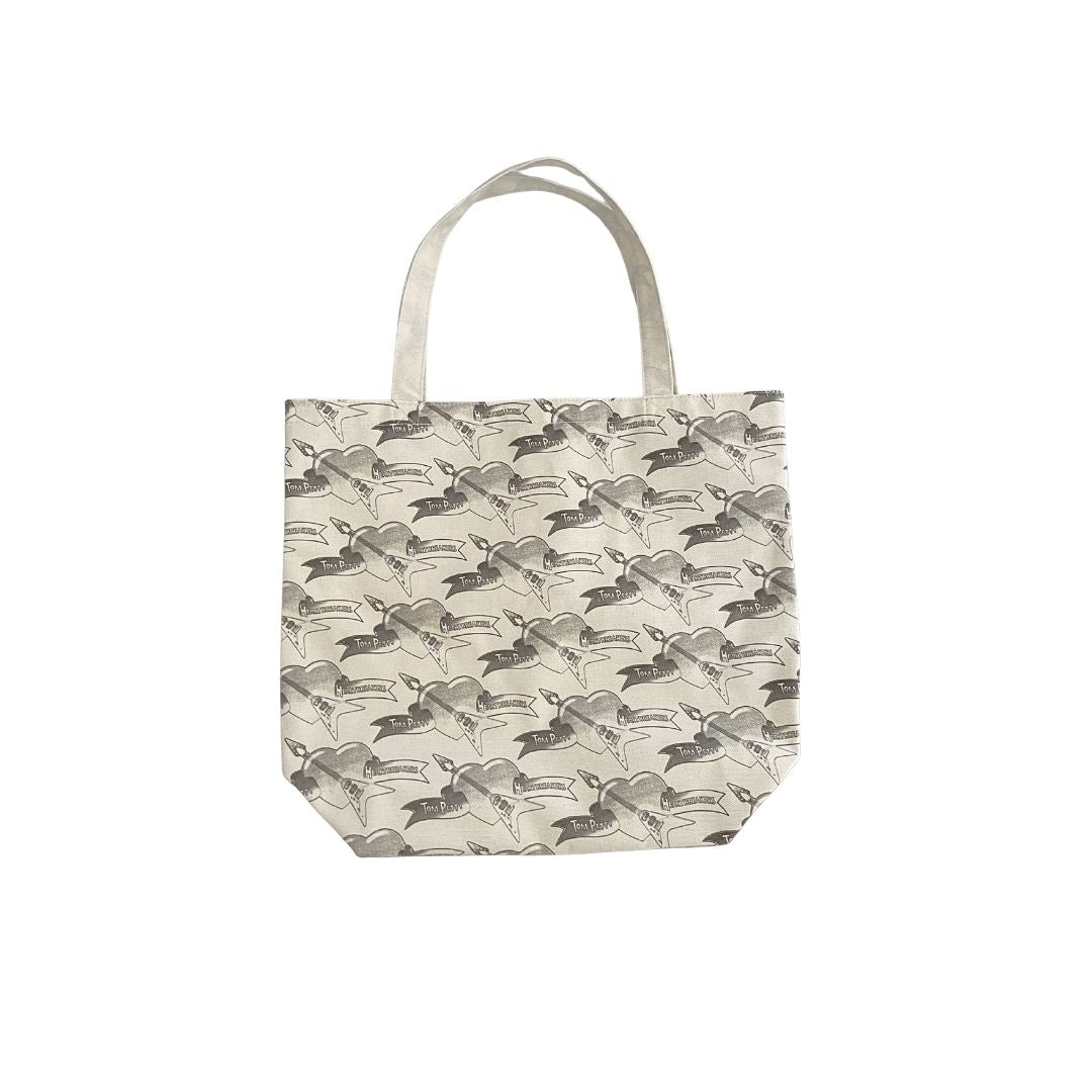 Stamped Logo Canvas Shopping Tote