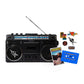 Limited Edition Boombox + Cassette with Vintage Stickers