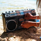 Limited Edition Boombox + Cassette with Vintage Stickers