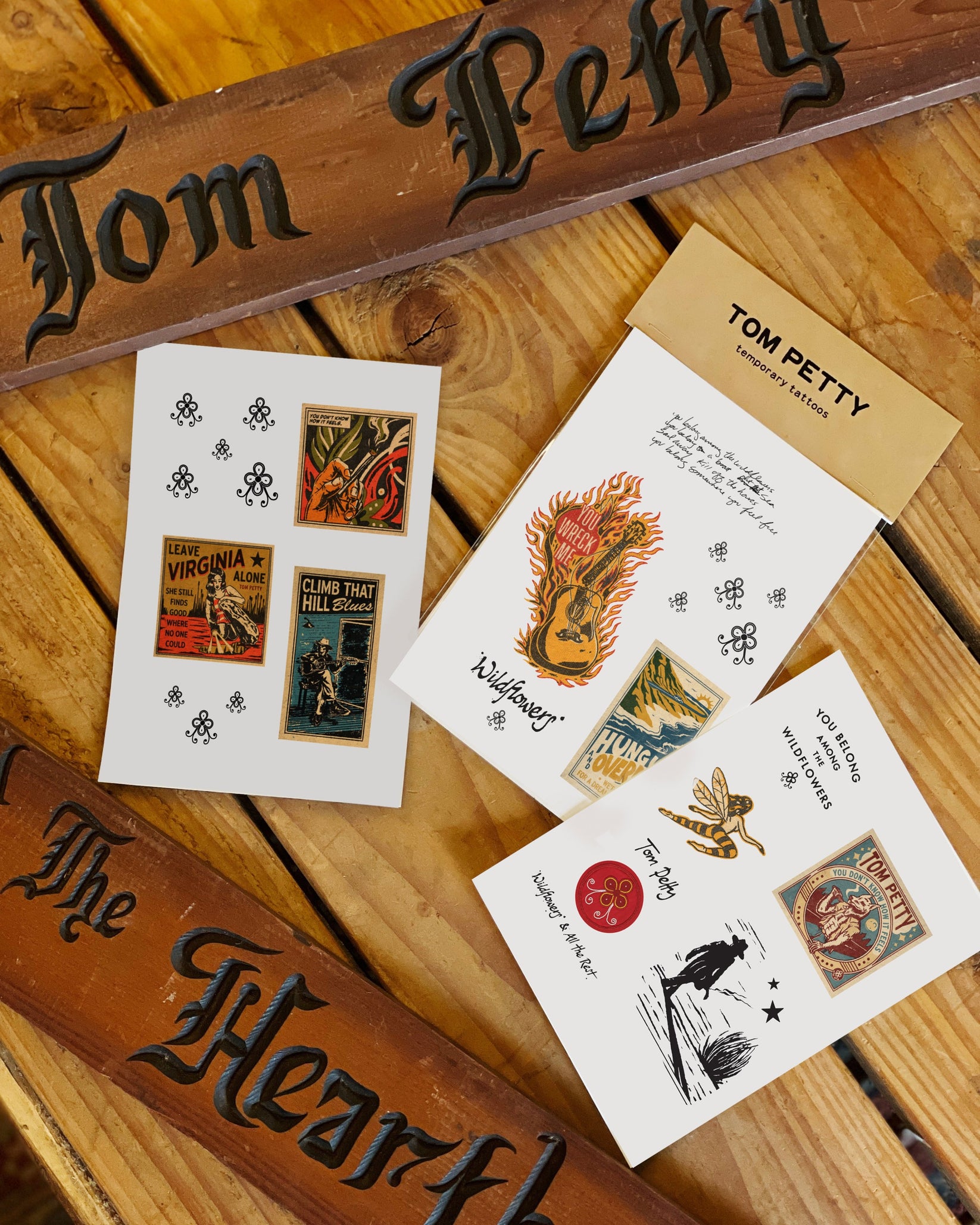 Wildflowers and All the Rest Tattoo Pack Tom Petty